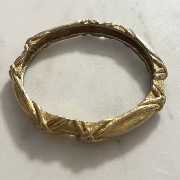 Givenchy Vintage Gold Plated Twisted Bangle - Picture 8 of 16